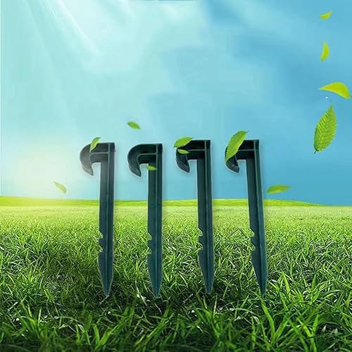 20 pezzi picchetti di plastica per tende 14,6 cm picchetti da giardino forte e durevole tenda per tende campeggio giardino e all'aperto (Verde) - Ysert