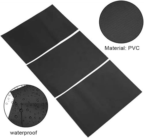 Kit Patch Riparazione Gonfiabile in PVC, Kit Riparazione Kayak Kit Riparazione Colla Kit Secchio Container Sostituzione per gommone Barca Gonfiabile Canoa 6 Pezzi (Nero) - Ysert