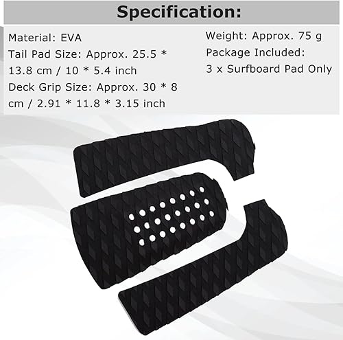 Tavola da Surf Traction Pad in Eva Antiscivolo Trazione Pad Tailpad Deck Grip Tavola da Surf Accessori da Surf - Ysert