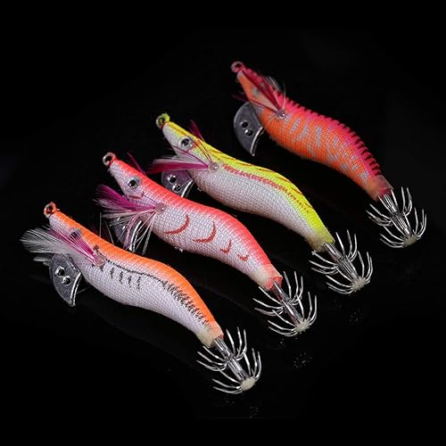 Calamari Esche da Pesca Gamberetti Esche, Jigging Esche Pesca Gamberetti, Gamberetti Esche Seppie per Polpo per Calamari - Ysert