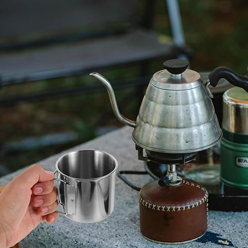 1 Pezzi Tazze Da Campeggio In Acciaio Inox,Tazza Da Campeggio Leggera Per Viaggi, Escursioni, Sport All'Aria Aperta - Ysert