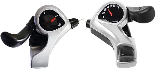 Set di leve del cambio per bicicletta, 3 x 6/7 velocità, accessori per mountain bike, bici da città, bici da strada, bici pieghevole (3 x 6 velocità) - Ysert