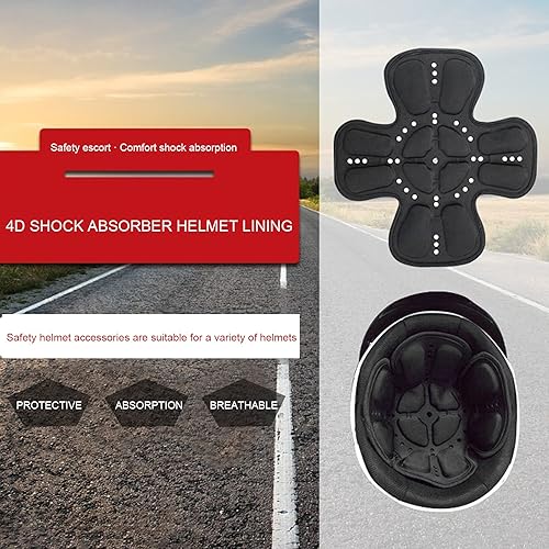 Imbottitura in schiuma per casco Klanata, imbottitura per moto Acouoto con vestibilità universale e protezione della testa a 360°, dotata di assorbimento degli urti con tasca - Ysert