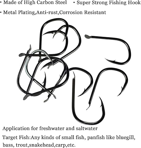 QualyQualy 500 Pezzi Ami da Pesca in Acciaio al Carbonio con Scatola di Plastica - Ysert