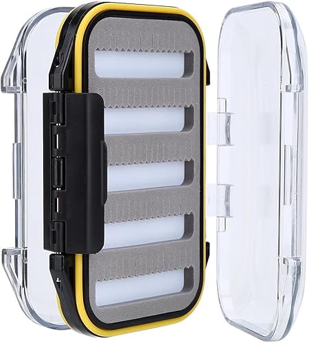 Scatola per la Pesca a Mosca, Scatola per Mosche a Doppia Faccia Impermeabile Scatola per Esche per la Pesca a Mosca Trasparente Facile da impugnare Leggera - Ysert