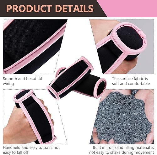 Set di manubri morbidi con cinturino da polso: TOATELU, set di manubri per aerobica, pilates, yoga, 1 libbre (set da 2/una coppia) - Ysert