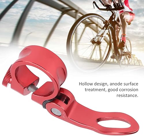 Clamp di Tubo per Bici in Alluminio Leggero - Collar per Pagamento del Sedile da 28,6 Mm a Rilascio Rapido Biciclette a Marcia Fissa (BLACK) - Ysert