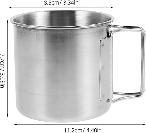1 Pezzi Tazze Da Campeggio In Acciaio Inox,Tazza Da Campeggio Leggera Per Viaggi, Escursioni, Sport All'Aria Aperta - Ysert