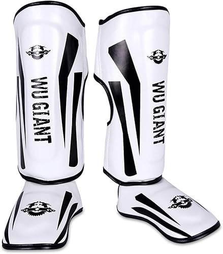 Protettivo Imbottita Paratibie,Paratibie Muay Thai,parastinchi Muay Thai,con Pelle PU Antideflagrante e Fodera in Lattice ad Alta Densità,Proteggono Le Tibie e Il Collo del Piede. - Ysert