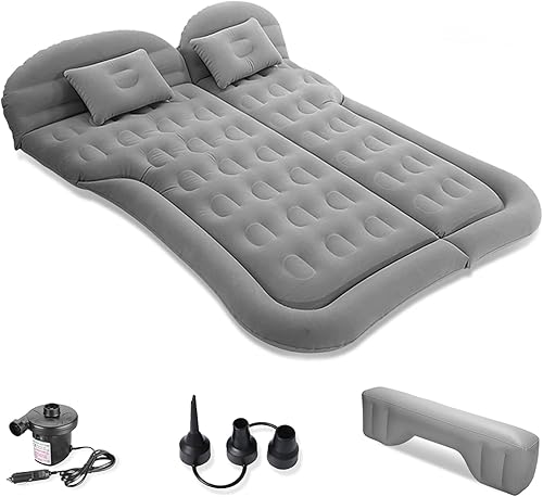Ergocar Materassino Gonfiabile SUV MPV Floccaggio Materasso Letto per Auto con Pompa per Il Campeggio, Escursionismo, Piscina, Spiaggia, Viaggiare (Beige) - Ysert