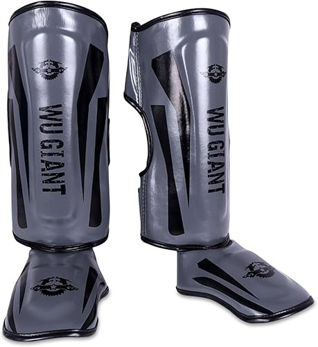 Protettivo Imbottita Paratibie,Paratibie Muay Thai,parastinchi Muay Thai,con Pelle PU Antideflagrante e Fodera in Lattice ad Alta Densità,Proteggono Le Tibie e Il Collo del Piede. - Ysert