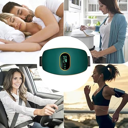 Massaggiatore Vibrante Addominale, Cintura per Massaggio Addominale - Dispositivo di Allenamento con Vibrazioni in Vita Regolabile - Multifunzionale per Addome, Glutei, Gambe, Schiena - Ysert