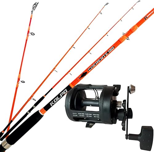 Kit Traina Canna Kolpo Coerente Troll 30 lbs + Mulinello Rotante speciale tonno - Ysert