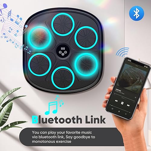 Macchina da Boxe Musicale, Music Boxing Machine Adulti Intelligente Elettronica Boxing Machine-9 modalità di velocità Macchina da Box Musicale Pugile con Guanti da Boxe per Uso Interno - Ysert