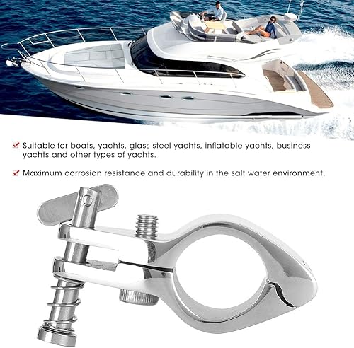 Scorrevole per Ganasce Marine, Yctze Universal 2 Pezzi in Acciaio per Barche con Cerniera Superiore Scorrevole per Ganasce per Accessori Marini Stile Punta(22mm) per bimini supporto per bimini in nylo - Ysert
