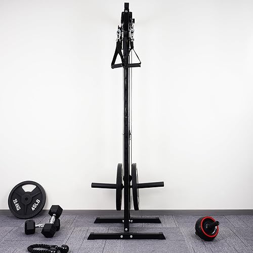 BalanceFrom Tricep Press Down Cable Attachment, LAT Pulldown Attachment, Weight Machine Accessories, V Handle with Rotation, Tricep Rope, Rotating Bar, V-Shaped Bar - Ysert