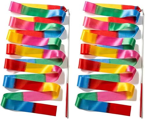 2 Pezzi Fascia da Ginnastica,Nastro Ginnastica Ritmica,Accessori per Ginnastica,Fascia da Ginnastica,Fascia da Ginnastica e Pole Art Dance Training - Ysert