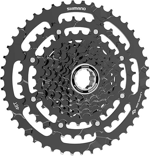 SHIMANO 9 V 11-46 Cs-Lg400, Cassette e pignoni per Biciclette Unisex-Adulto, Multicolore, Taglia Unica - Ysert