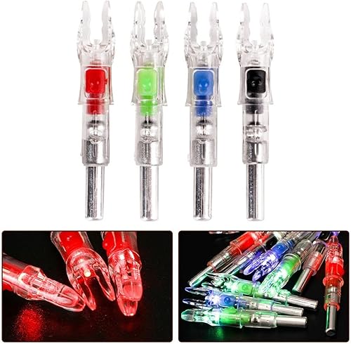 3 Pezzi Cocca per Arco per Tiro con L'Arco, Cocca a LED Cocca Illuminata Automaticamente 6.2mm LED Cocca per Freccia Incandescente per La Caccia () - Ysert