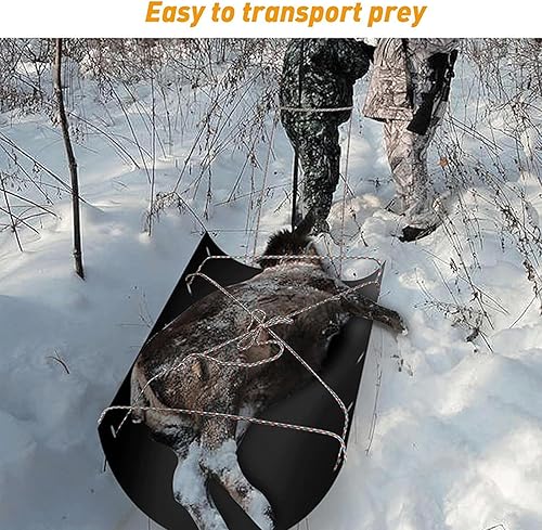 Slitta da Neve | Slitta Pesante per Trainare Cervi e Legna da Ardere | Slitta da Pesca sul Ghiaccio e Caccia | Ideale per Tirare Neve | Attrezzature da Caccia e - Ysert