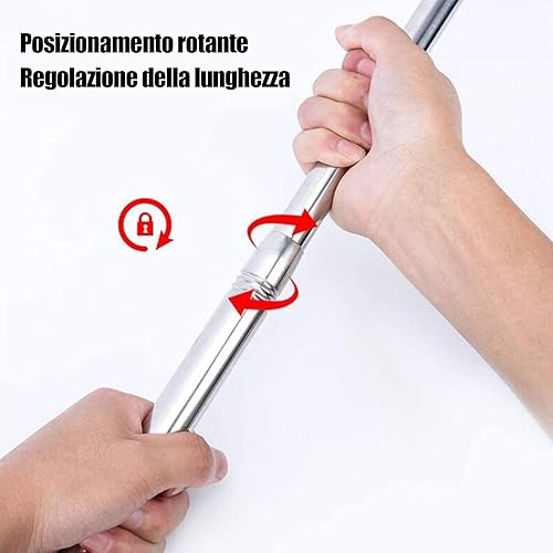 Retino da Pesca Pieghevole Estensibile,Guadino per Pesca Telescopico 205cm,in Acciaio Inossidabile Manico Estendi la Lunghezza Durevole,per pesca di uccelli,acquario,oggetti galleggianti - Ysert