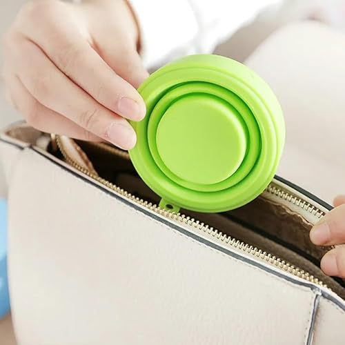 Borraccia Pieghevole da 170 ml, Tazza da Campeggio per Campeggio con Coperchio e moschettone, Bicchiere Pieghevole per Campeggio/Escursionismo, 4 Pezzi - Ysert