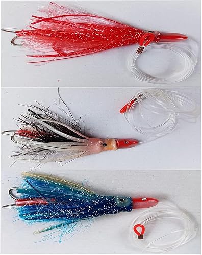 Kona Octopus Polipetti Esca Artificiale Pesca Traina Lampuga Alletterato Kit 3 Pz. - Ysert