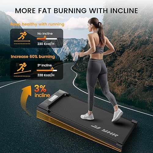 Tapis roulant 4 in 1 con APP e Telecomando, Treadmill 2.5HP Tapis roulant per Sotto Scrivania, Piccolo Tapis Roulant per Ufficio e Casa - Ysert