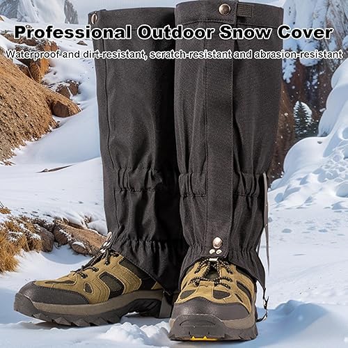 Ghette per le gambe da uomo, Ghette per le gambe regolabili, Scarponi da trekking impermeabili, ghette regolabili per le gambe, Ghette da trekking impermeabili per donna, uomo, sci, ciaspolate - Ysert