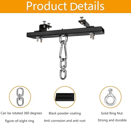Punching Bag Hanger, Heavy Bag Mount, Boxing Bag Hanger, Punching Bag Kit,Muay Thai,MMA Training,Gymnastic Rings,500lbs Capacity… - Ysert