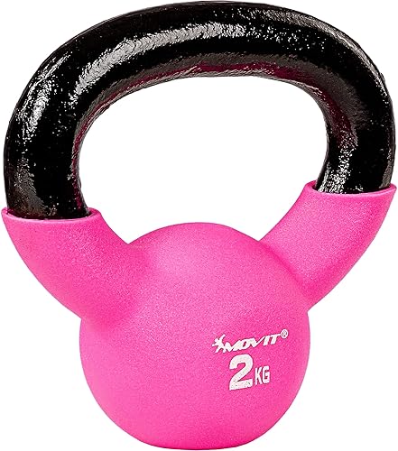 Kettlebell PRO in Ghisa Con Rivestimento in Neoprene - 12 Varianti da 2 a 24 kg, Testato per Sostanze Nocive, Peso a Sfera Oscillante - Ysert