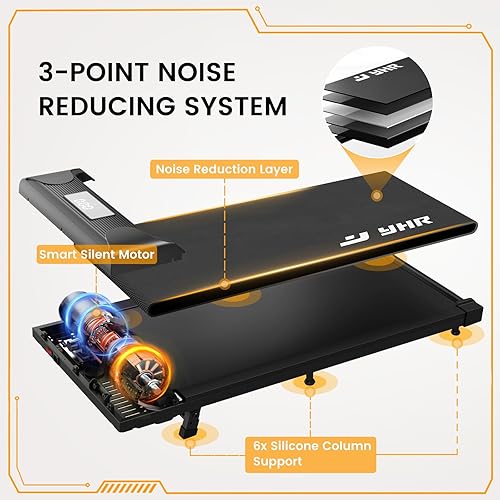 Tapis roulant 4 in 1 con APP e Telecomando, Treadmill 2.5HP Tapis roulant per Sotto Scrivania, Piccolo Tapis Roulant per Ufficio e Casa - Ysert