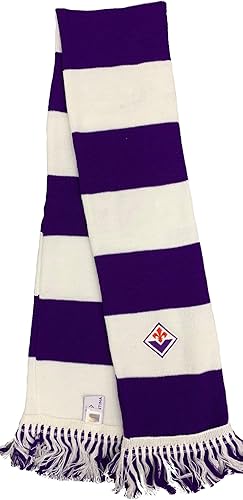 Sciarpa Fiorentina UFFICIALE modello Tubolare Doppia in Acrilico ricamata bianco viola SCTFIBV01 - Ysert