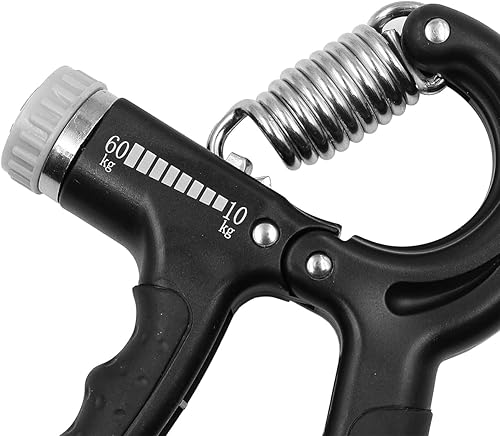 2 amplificatori per impugnatura da 10 a 60 kg, resistenza regolabile, impugnatura per avambraccio, impugnatura antiscivolo, per uomini, donne, atleti, musicisti, polsi, nero - Ysert