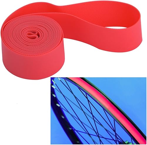 Fodere della Gomma della Bici, Nastro Rosso del Cerchio della Striscia dell'orlo della Bicicletta del PVC Misura Le rotelle di Guida di 20inch 24inch 26inch 700C(26) - Ysert