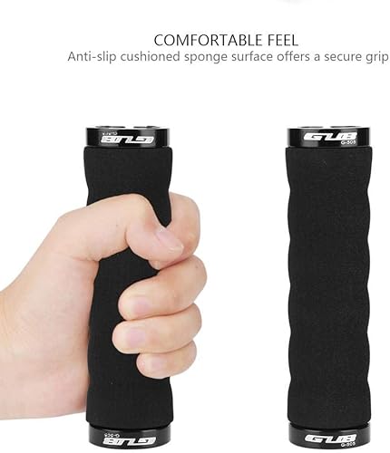 Impugnatura per Manubrio da Bici, Manopole Manubrio in Spugna Antiscivolo con Anello di Bloccaggio per Bici da Strada Mountain - Ysert