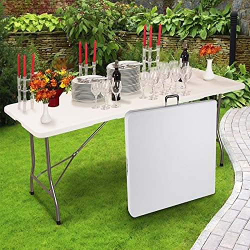 Set di 2 tavoli pieghevoli portatili 180 cm per campeggio o ricevimento - Ysert