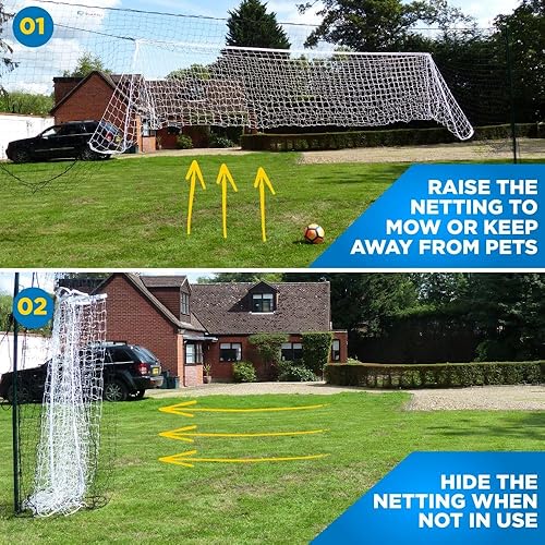 Porta da calcio con rete e rebounder - Attrezzatura da allenamento per giardino, tutto-in-uno - Ysert