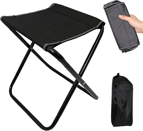 Sedia Campeggio Pieghevole, Sedia da Campeggio Leggera, Pieghevole Camping Sgabello, Sedile Piccolo Pieghevole, Sgabello Pieghevole Fino a 100 kg, Per Campeggio, Pesca, Viaggi ed Escursionismo - Ysert