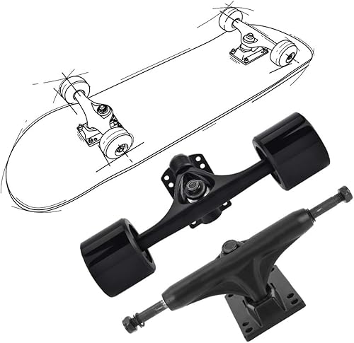 Alomejor 2Pz Skateboard Trucks, Bracke del Ponte da Skateboard Professionale Skateboard Belt Drive Truck per Longboard, Non Includere Le Ruote - Ysert