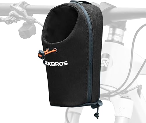 ROCKBROS Borsa Portaborraccia Bici, Borsa Manubrio Bicicletta, Borsa Anteriore per Bottiglia, Borsello con Coulisse, Adatto per MTB, Bicicletta Pieghevole, Scooter, Capacità 1.5L - Ysert