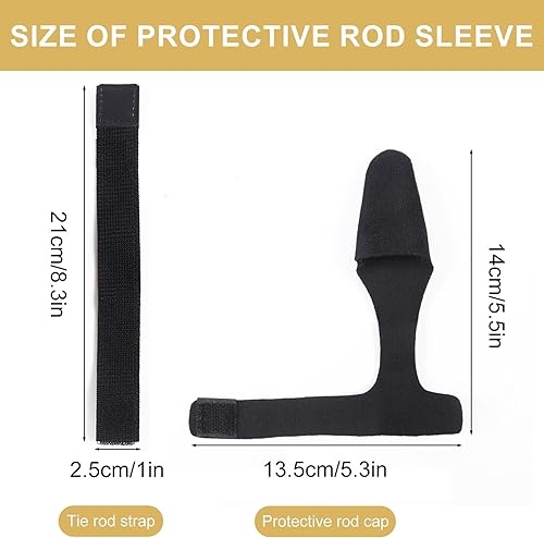 8 Pezzi Cintura per Canna da Pesca Elastica, Elastiche per Canne da Pesca,Cinghie Canna da Pesca,Custodia Protettiva per Canna da Pesca,Anti-Skid Autoadesivo Regolabile Accessori per La Pesca - Ysert