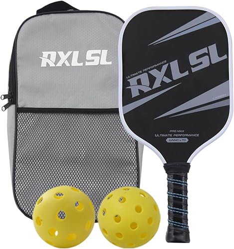 RXL SL Set pickleball-paddeles,Racchetta da pickleball, Include 1 palla da sottaceto per interni e 1 per esterni,racchetta da pickleball carbonio - Ysert
