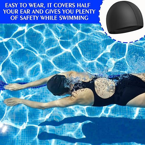 Cuffie da Nuoto Cuffia Piscina per Uomo Donna Cuffie Piscina, Impermeabile e Elastica per Piscina, Protezione Ottimale dei Capelli, Adatta a Nuotatori Professionisti e Principianti - Ysert