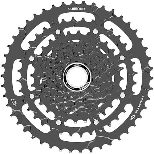 SHIMANO 9 V 11-46 Cs-Lg400, Cassette e pignoni per Biciclette Unisex-Adulto, Multicolore, Taglia Unica - Ysert