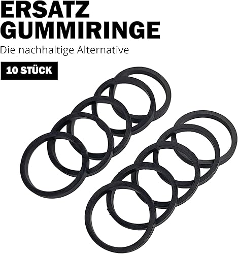Anelli di gomma per chiusure a stella | 25 mm e 30 mm | 10 pezzi | Ricambio per anelli manubri e bilancieri | Ricambio | Durevole - Ysert