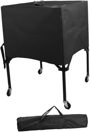 Carrello per palloni Sportivi con Borsa portaoggetti Pratico Supporto per palloni Contenitore per palloni Carrello da pallavolo con Ruote Pieghevole - Ysert