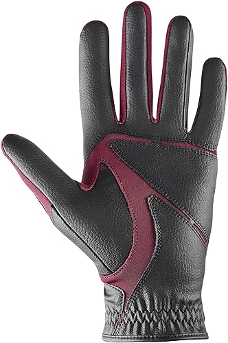 Uvex ventraxion plus - guanti da equitazione per adulti - flessibili - robusti - black-autumnred - 7-8 - Ysert
