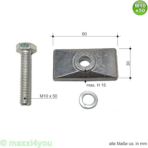 W01161001 Cremagliere Bici Vite + Contro La Piastra Cavalletto Laterale Supporto Centrale - Ysert