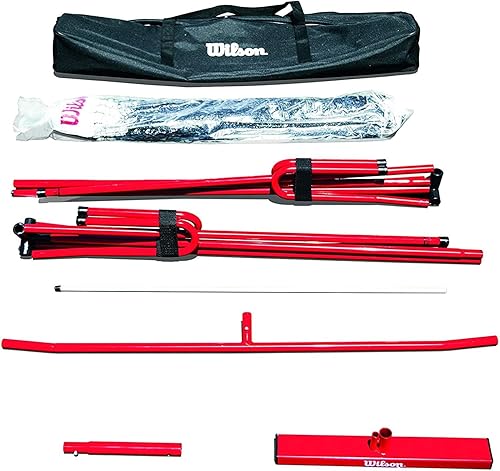 Wilson Sistema di Rete da Pickleball Portatile, 6,7 m x 90 cm, Gambe Curve, Borsa da Trasporto Inclusa, Acciaio - Ysert